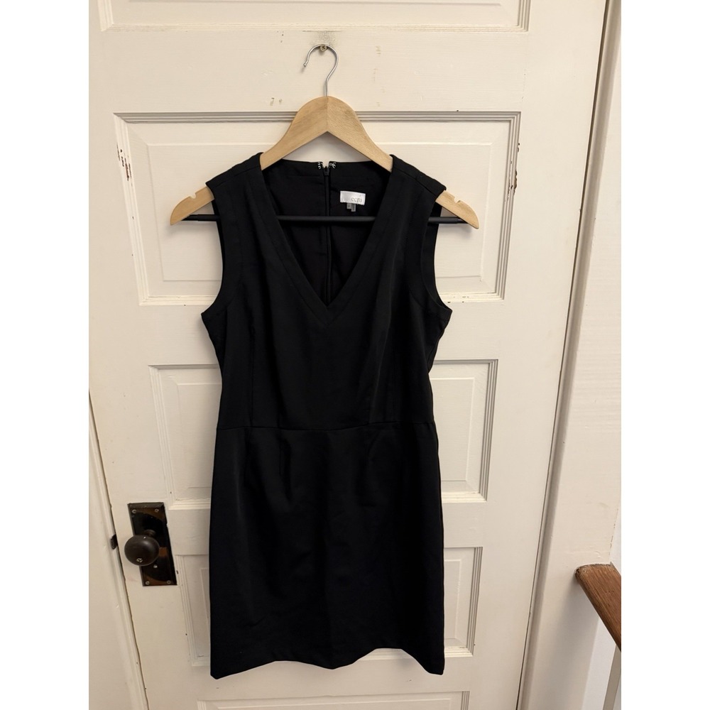 Ecru Women's Black V-Neck‎ Sleeveless Sheath Dress LBD Size 4